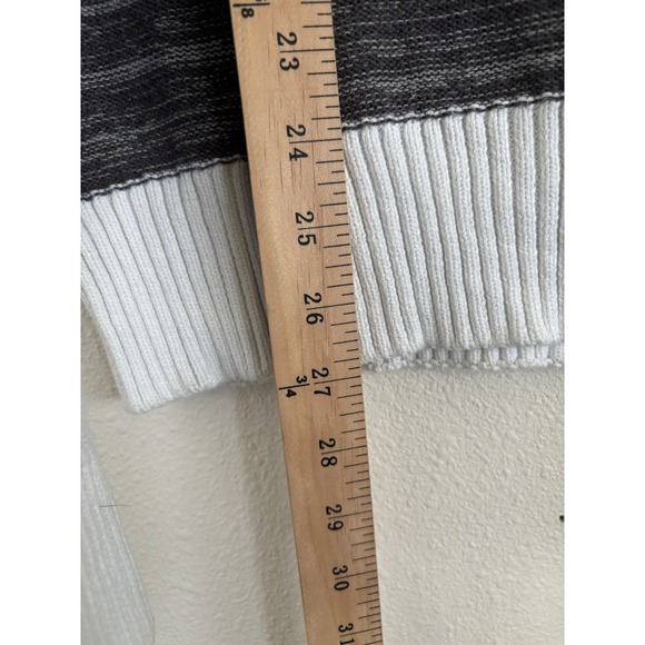 Carbon Men's Black White Gray Long Sleeve Sweater Pullover Size Large - Picture 7 of 8